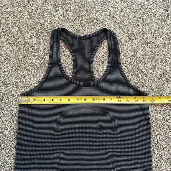 Lululemon gray and black striped Swiftly Tech tank top size 6 - Picture 10 of 11